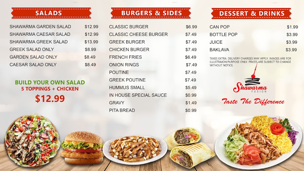 SHAWARMA FUSION Menu - Image 2